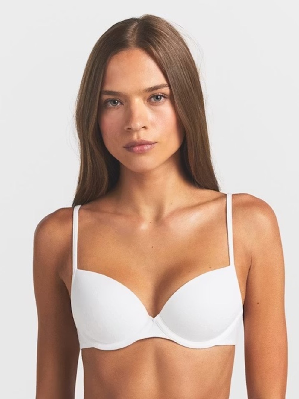 NEW SKIMS Everyday Cotton Lightly Lined Demi Bra Snow White 38C NWT